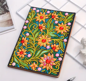 Notesbog med smukt blomstermotiv