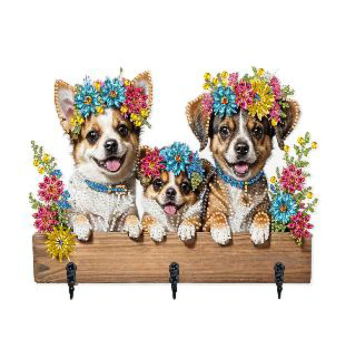 Knagerækker med diamond paint – Praktisk opbevaring med glimmer og personlighed