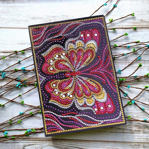 Notesbog med smuk sommerfugl