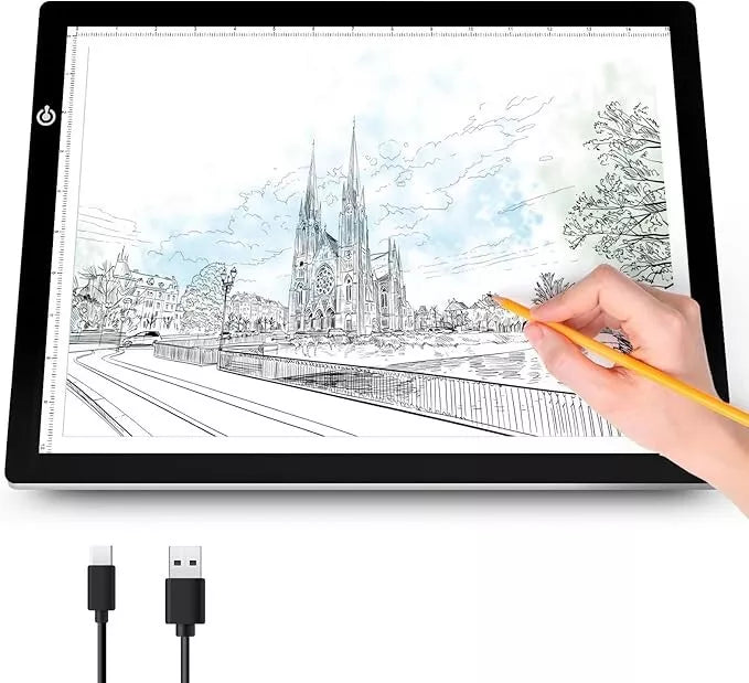 A3 lysplade med batteri til hobby og kreative projekter.