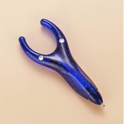 Blå ergonomisk pen til diamond painting. Godt greb til gigtplagede fingre.