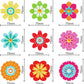Diamond painting blomsterpynt til ophæng. Måler 7,5 cm i diameter.