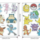 Diamond painting klistermærker med farverige figurer fra Pokémon-universet. Perfekt til børn.