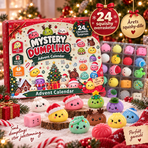 Julekalender med de populære squishy. 24 mini dumplings.