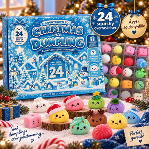 Julekalender med de populære squishy. 24 mini dumplings.