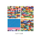 Nummererede labels til diamond painting eller broderi. Runde eller firkantede med farvekoder.