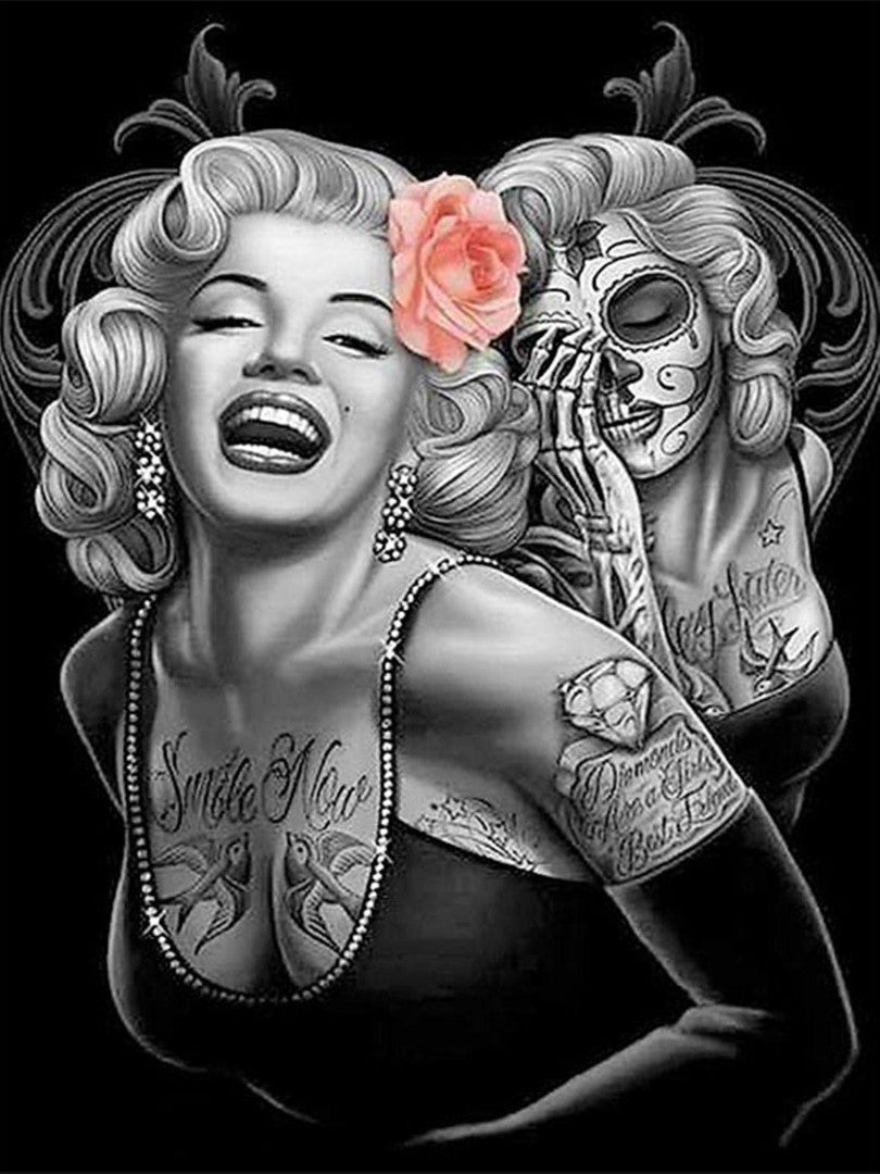 Marilyn Monroe, Marilyn, Sort/hvid, Tattoes, Tatoveringer, Mexicansk, Mexico, Rose, Berømt, Kendt