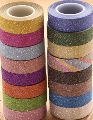 Washi tape i flotte glimmerfarver