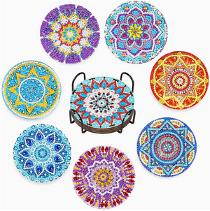 8 stk bordskånere med skønne mandalamønstre
