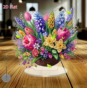 Smuk blomsterbuket på stander - 2 forskellige modeller