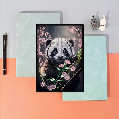 Notebook with beautiful purple lily