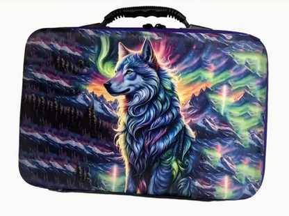 Sort opbevaringskuffert med 120 runde bøtter og blandet udstyr