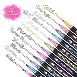 Outline metallic markers