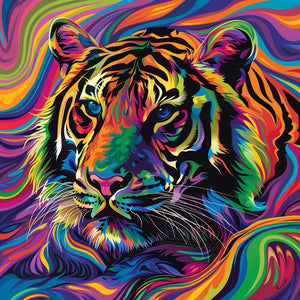 Abstrakt tigerhoved