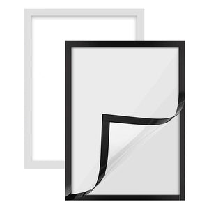 Magnetisk billedramme med sølv -eller sort kant. 
A4 størrelse